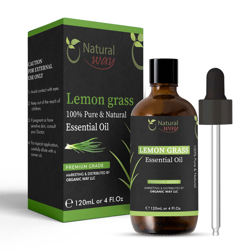 Natural Way Lemongrass Essential Oil 4 Fl Oz (120 ml)