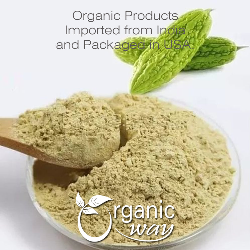 Bitter Melon Powder (Momordica charantia) - Pure & Kosher Certified | Raw, Vegan, Non GMO & Gluten Free | USDA Certified | Origin - India